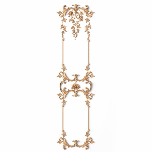 Decorative french wall panel with roses Baroque