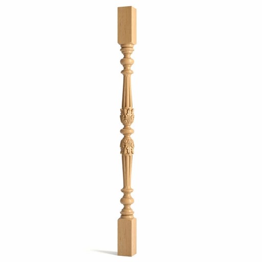 Victorian stair baluster with acanthus
