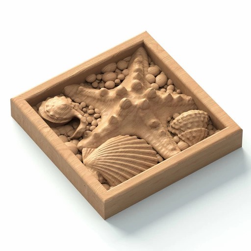 ORNATE ROSETTE HAND CARVED NAUTICAL