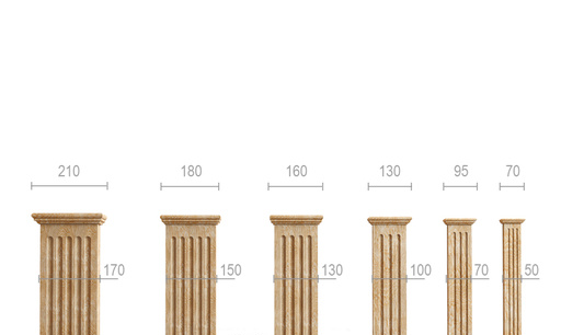 CLASSICAL STYLE PILASTER CAPITAL APPLIQUE FROM SOLID WOOD