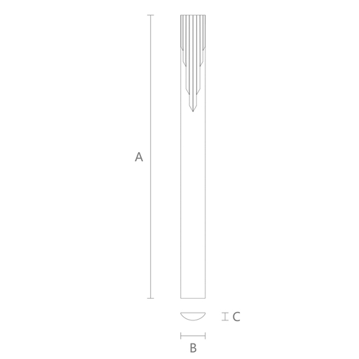 UNFINISHED WOODEN HALF ROUND FLUTED COLUMN