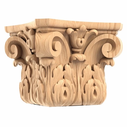Capital for square column Roman Corinthian with accanthus leaves