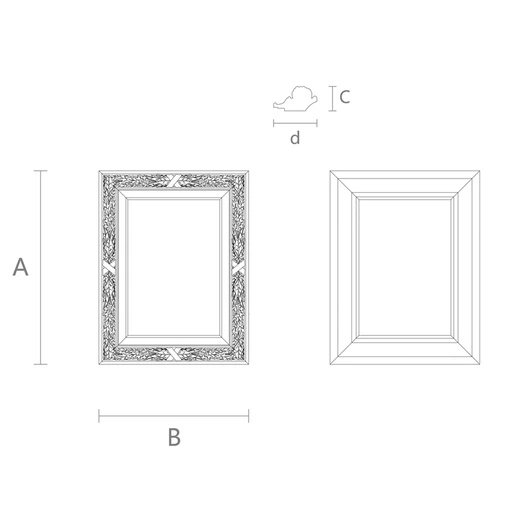 VICTORIAN WALL-MOUNTED CARVED FRAME MIRROR FROM WOOD