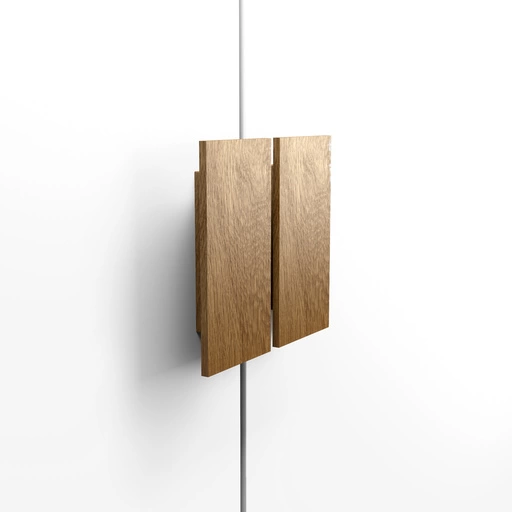 4" RECTANGULAR HANDLES FROM SOLID OAK. (SET OF 4 PC.)
