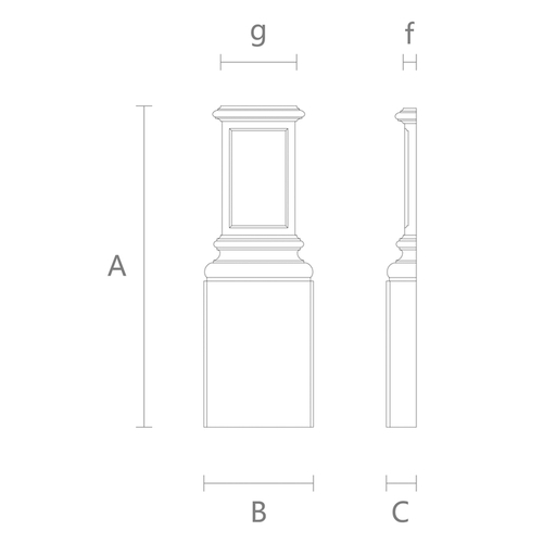 CUSTOM ANTIQUE STYLE WOODEN PILASTER BASE