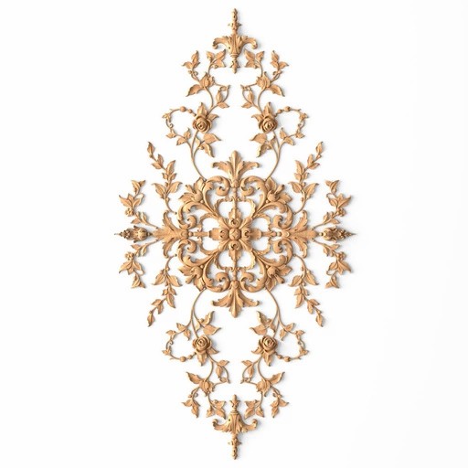 Floral medallion openwork for walls with roses
