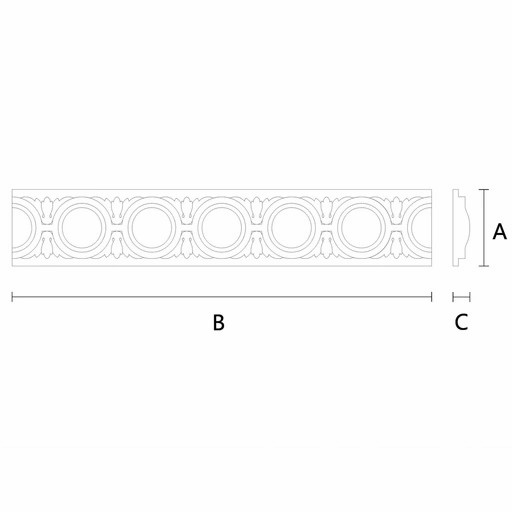 DECORATIVE MOULDING WITH ROSETTES