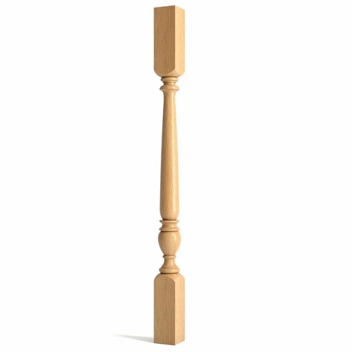ASYMMETRIC HARDWOOD ROUND BALUSTER FOR INTERIOR
