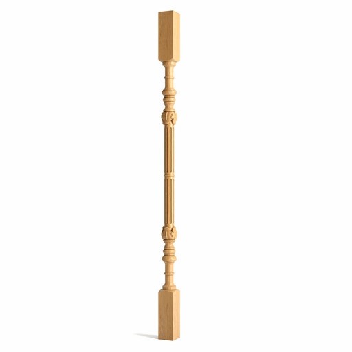 ACANTHUS FLUTED WOODEN DECORATIVE RAILING BALUSTER