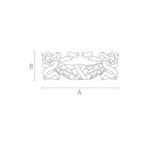 Ornamental oak Empire beaded swag with ribbons