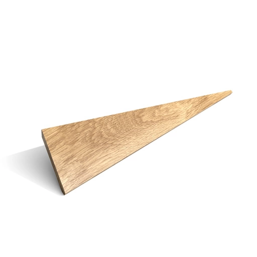 TRIANGULAR WOOD CABINET KNOBS FROM SOLID OAK (SET OF 4 PC.)