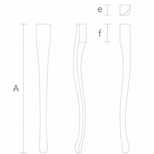 Curved table legs quiet luxury style (1 PC)