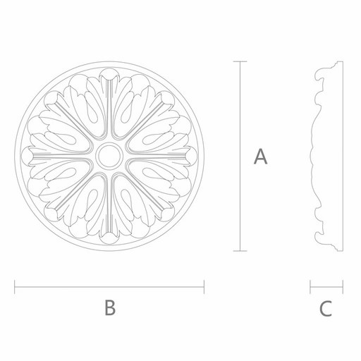 DECORATIVE WOOD MEDALLION WITH FLORAL ORNAMENT