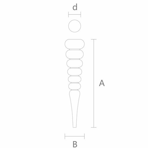 Decorative table legs with round elements (1 PC)