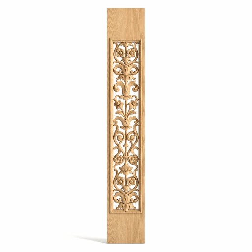 DECORATIVE RECTANGULAR BALUSTERS FLORAL OPENWORK FROM OAK