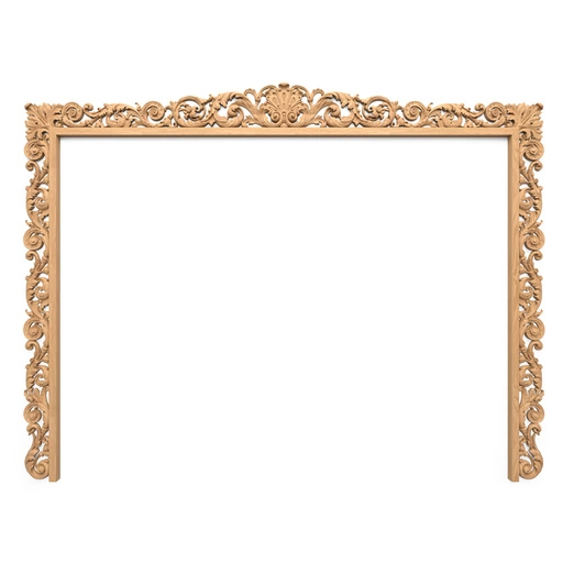 BAROQUE STYLE WOODEN FRAME FOR TV ZONE DESIGN