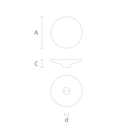 ROUND UNFINISHED WOODEN CABINET HANDLES. (SET OF 4 PC.)