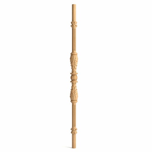 FANCY BALUSTER FOR STAIRS REEDED WITH LEAVES