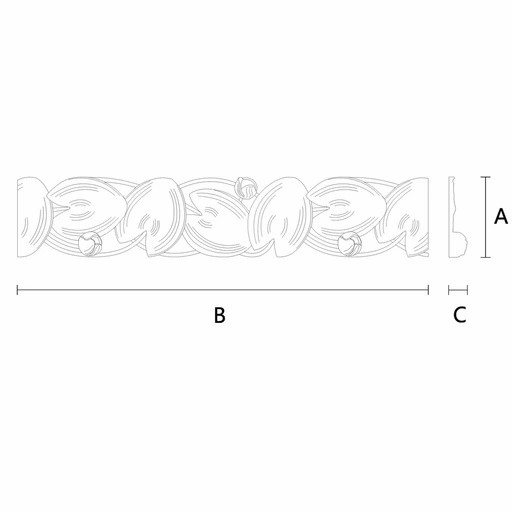 PIERCED OPENWORK MOULDING WITH LILIES