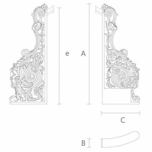 ORNATE ANTIQUE STYLE WOODEN STAIRCASE POST, RIGHT