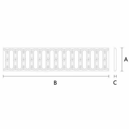 WIDE OVAL RIBBON DECORATIVE WOOD TRIM