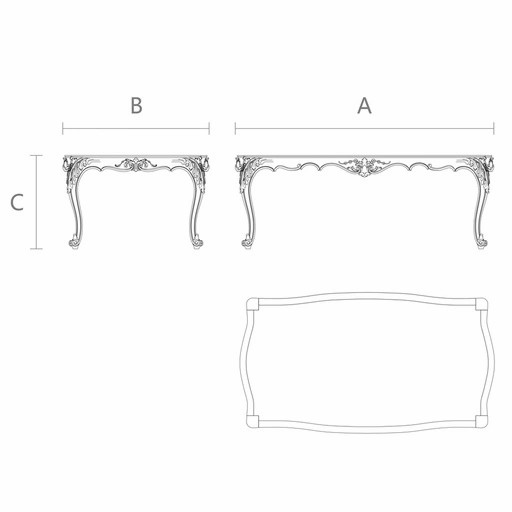 FANCY TABLE BASE WITH CABRIOLE LEGS AND ACANTHUS LEAVES