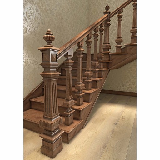 RENAISSANCE STYLE LARGE WOODEN NEWEL POST