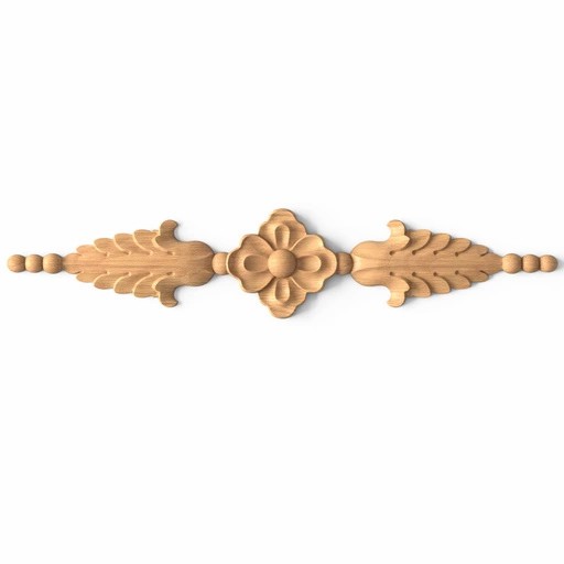 Romantic style wooden applique with roses and ribbons