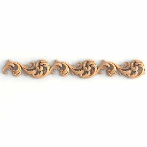 PIERCED ACANTHUS LEAF SCROLL WOOD MOULDING