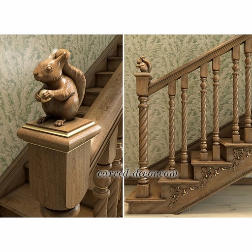 SOLID WOOD TWISTED SPINDLE FOR STAIRCASE DECORATION