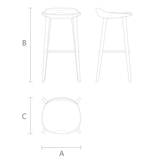 MID-CENTURY MODERN FURNITURE BAR STOOL