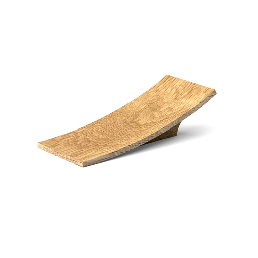 CURVED RECTANGULAR WOODEN DRAWER PULLS FROM OAK. (SET OF 4 PC.)