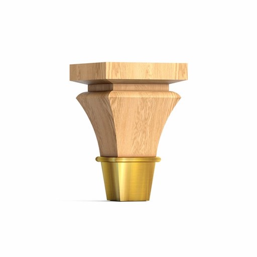 Pedestal furniture feet with golden tips