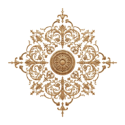 WOOD CEILING MEDALLIONS OPENWORK FLORAL ELEMENTS BAROQUE STYLE