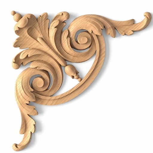 Victorian-style wooden handcrafted onlay