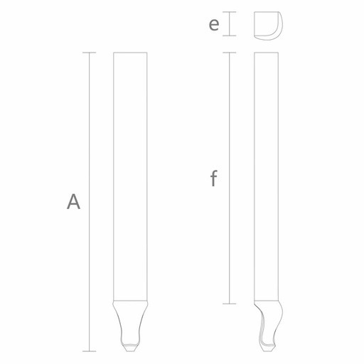 Massive unusual table legs with curved tip minimalistic (1 PC)