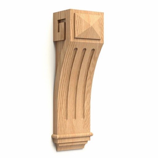 Large wood corbels with flutes art deco