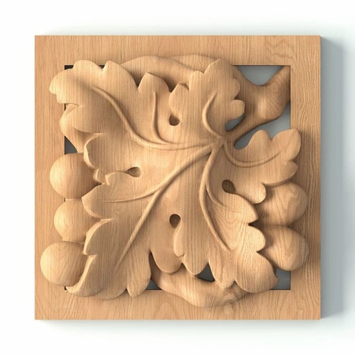 DECORATIVE SOLID WOOD ROSETTE GRAPES, RIGHT