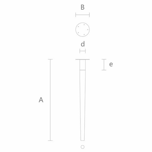 HANS WEGNER DINING TABLE LEG WITH BLACK TOP