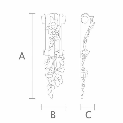 FANCY CORBEL FLORAL ROCOCO LEFT