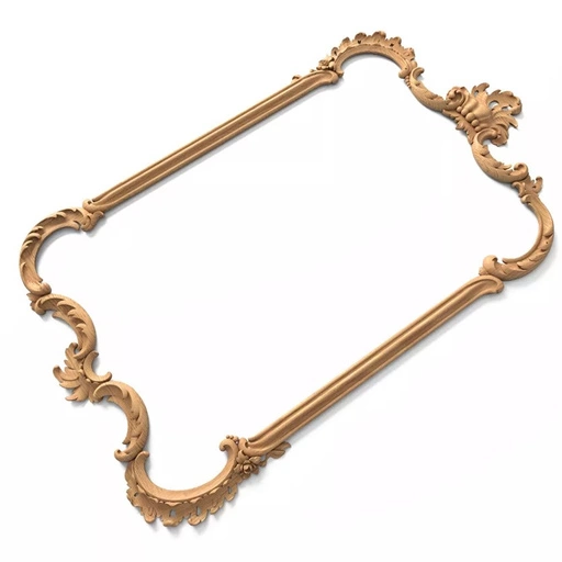LARGE ORNAMENTAL ROCOCO STYLE FRAME MIRROR FROM WOOD