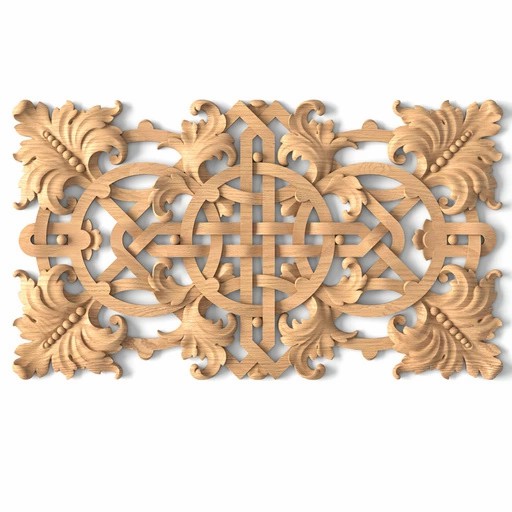 Ornamental solid wood onlay for furniture