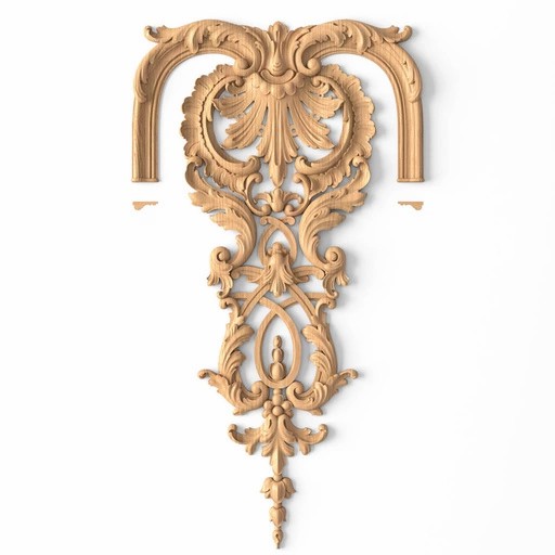 PIERCED FLORAL APPLIQUE PANELING CENTRE FOR WALL MOLDING