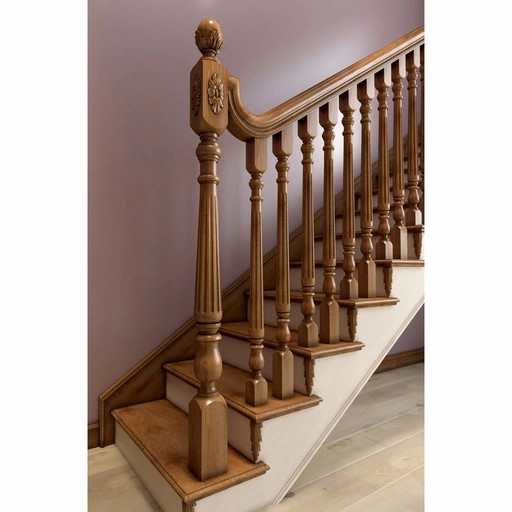 VICTORIAN WOOD STAIR BALUSTERS FLUTED
