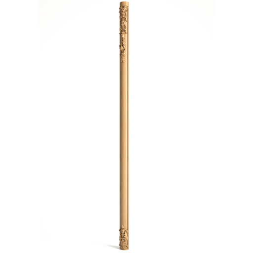 HANDCRAFTED FLORAL CORNER COLUMN FROM WOOD