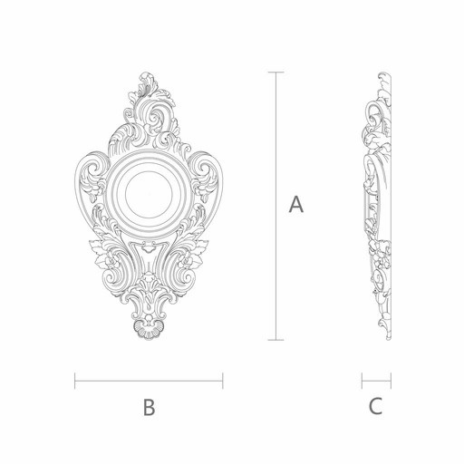 CARVED WALL CLOCK
