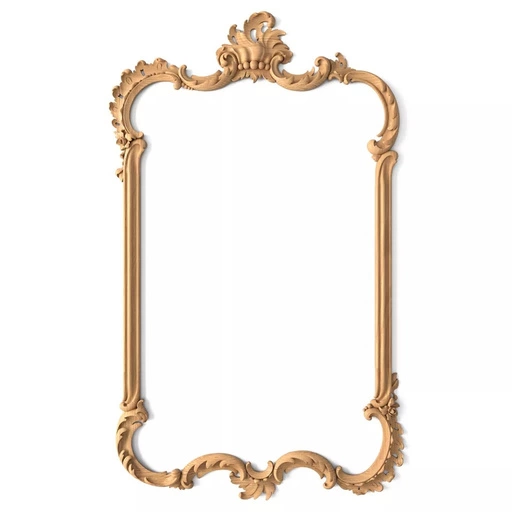 LARGE ORNAMENTAL ROCOCO STYLE FRAME MIRROR FROM WOOD