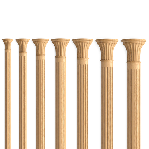 HALF-ROUND HARDWOOD PILASTER FOR INTERIOR