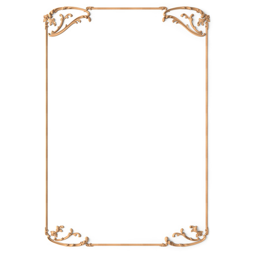 CLASSIC FRENCH PANELING FOR WALLS RECTANGULAR WITH FLORAL ORNAMENT
