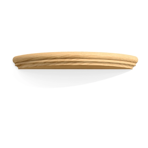 UNFINISHED WOOD HALF ROUND FLAT BASE FOR COLUMN